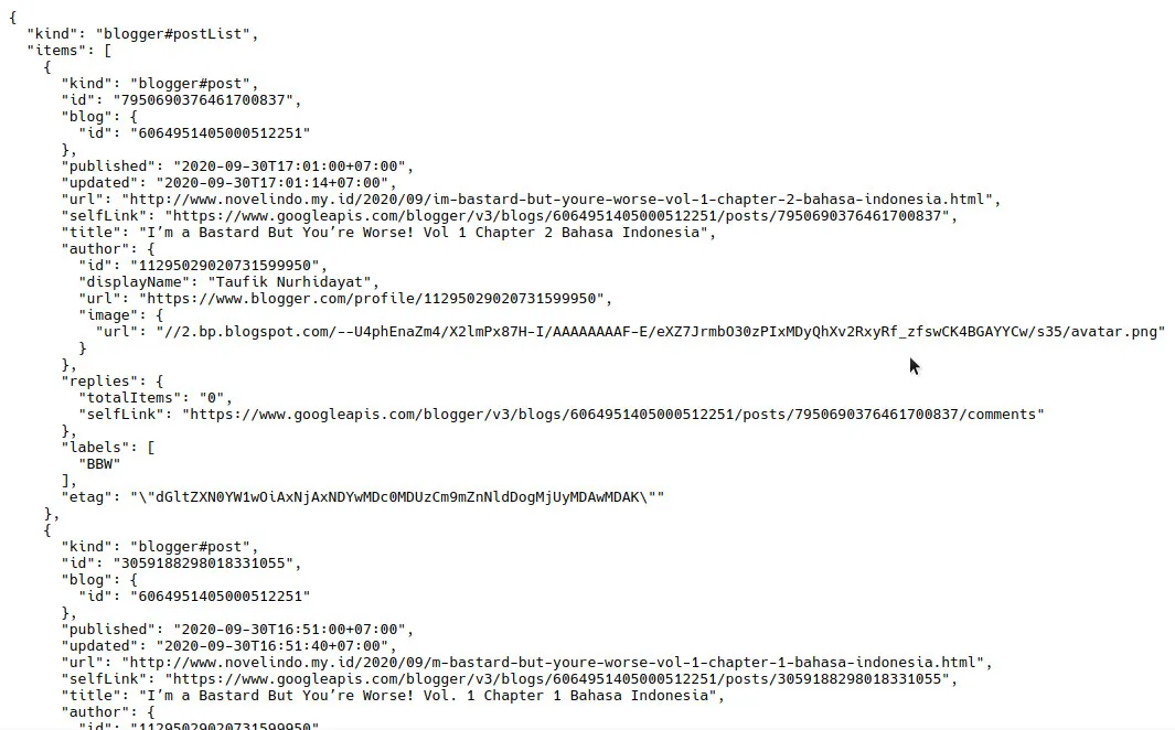 Understanding Blogger API v3