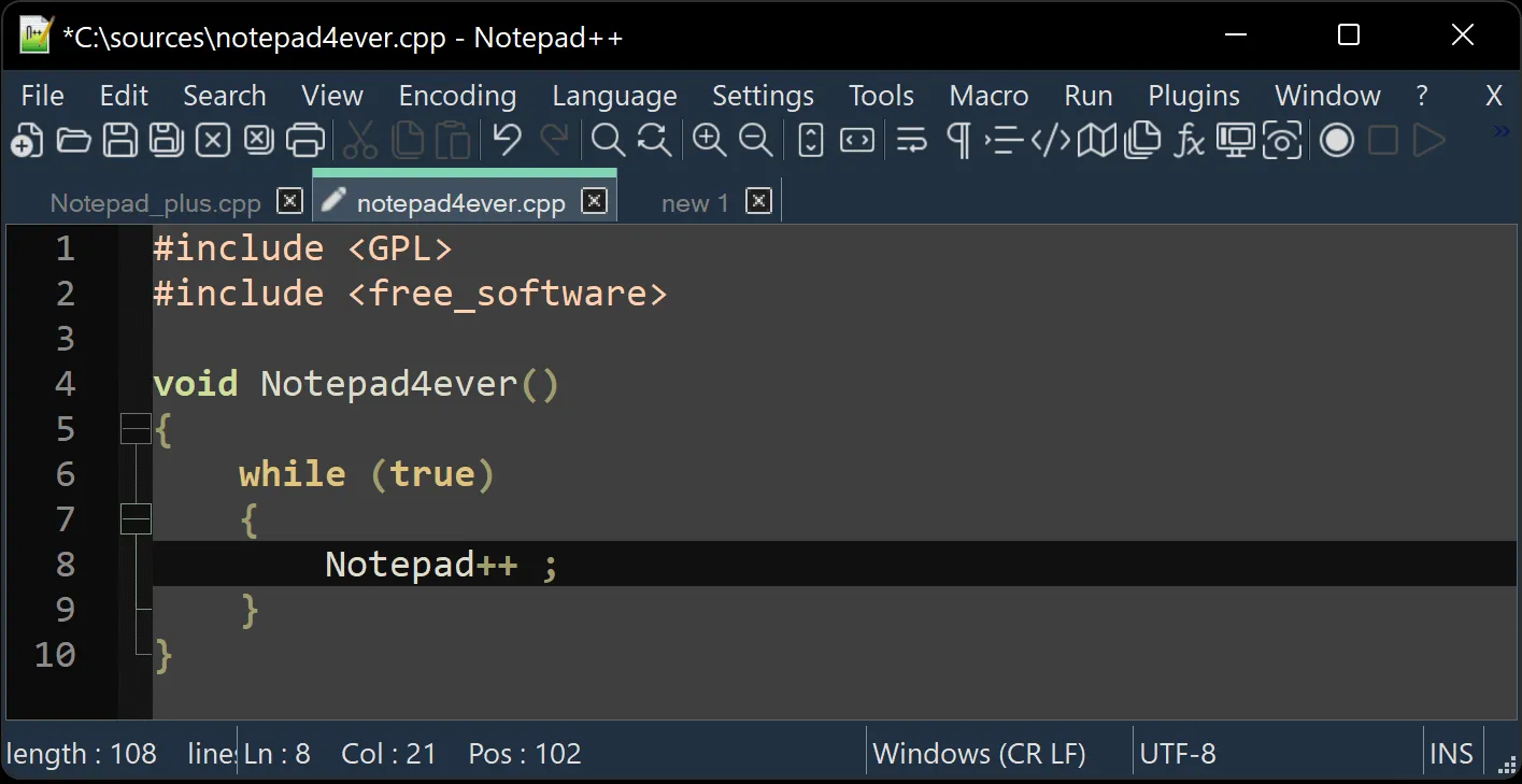 Notepad Plus Plus