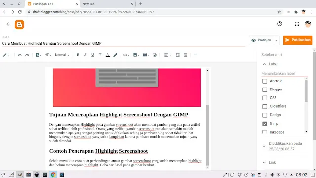 How to Highlight Screenshot Images With GIMP
