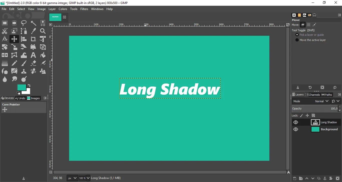 Add text or icon in GIMP