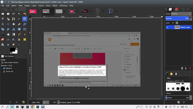 How to Highlight Screenshot Images With GIMP