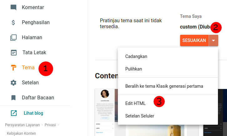 Edit Blogger Template