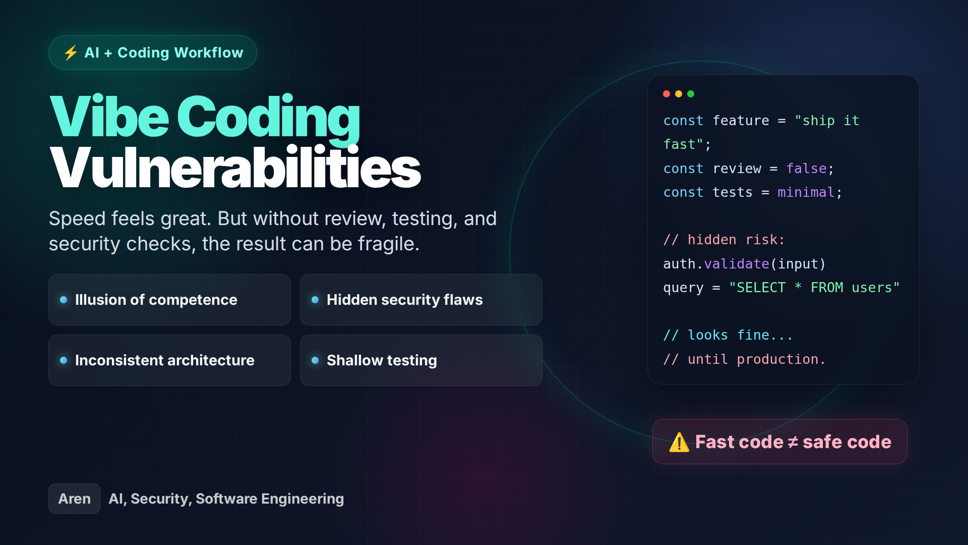 The Vulnerabilities of Vibe Coding and How to Address Them
